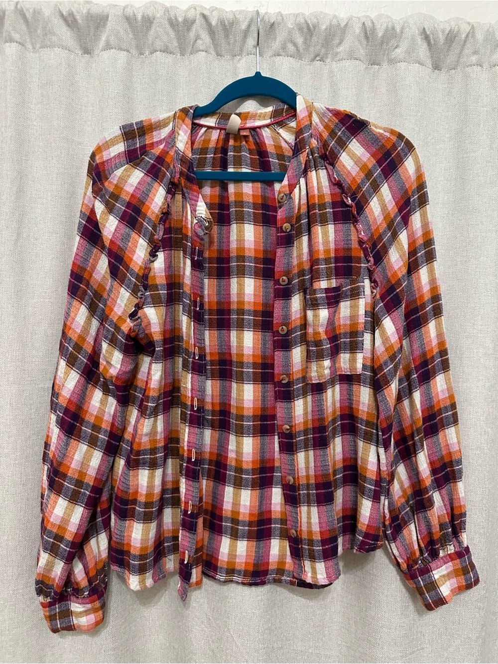 Pilcro Anthropologie long sleeve flannel shirt size Medium